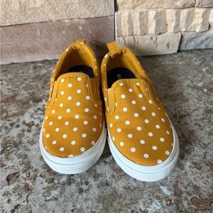 Old Navy Kids Yellow and White Polka Dot Sneakers